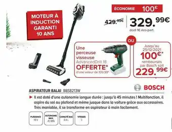 Aspirateur Balai Bosch