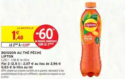 Intermarché Express Boisson au thé pêche lipton offre