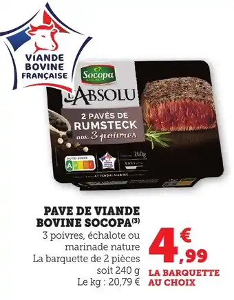 Bi1 SOCOPA Pave de viande bovine offre