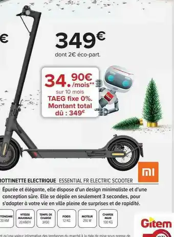 Trottinette électrique Xiaomi