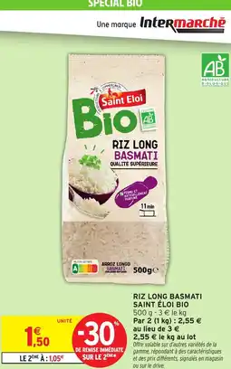 Intermarché Express Riz long basmati saint éloi bio offre