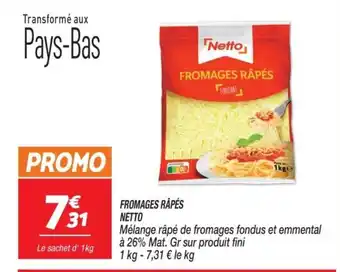 Netto NETTO Fromages rapés offre