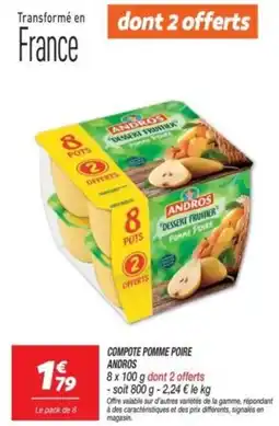 Netto ANDROS Compote pomme poire offre