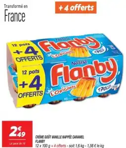 Netto FLANBY Creme goût vanille nappée caramel offre