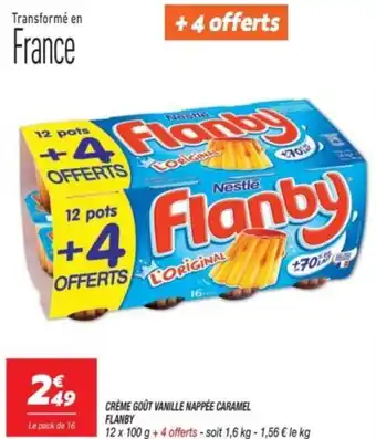 Netto FLANBY Creme goût vanille nappée caramel offre