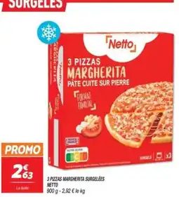 Netto NETTO 3 pizzas margherita surgelees offre