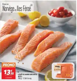 Netto NETTO 6 pavés de saumon sans aretes offre