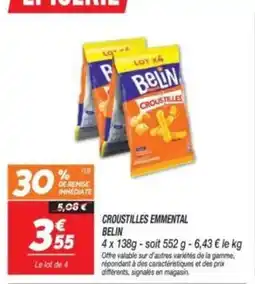 Netto BELIN Croustilles emmental offre