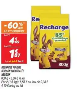 Netto NESQUIK Recharge poudre boisson chocolatee offre