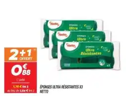 Netto NETTO Éponges ultra résistantes x3 offre