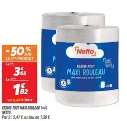 Netto NETTO Essuie-tout maxi rouleau 1=10 offre