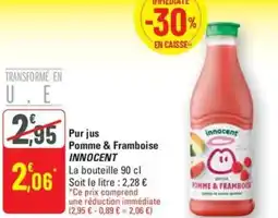 G20 Pur jus Pomme & Framboise INNOCENT offre