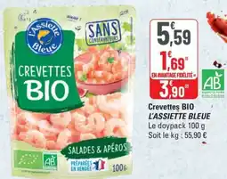 G20 Crevettes BIO L'assiette bleue offre