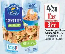 G20 Crevettes persillées L'ASSIETTE BLEUE offre