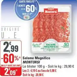 G20 Salame Magnifico MONTORSI offre