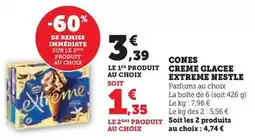 Hyper U Nestlé - cones creme glacee extreme offre