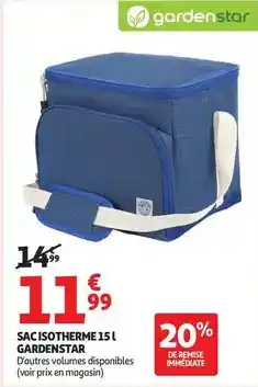 Auchan Supermarché Gardenstar - sac isotherme 15l offre