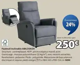 JYSK Fauteuil inclinable abildskov offre