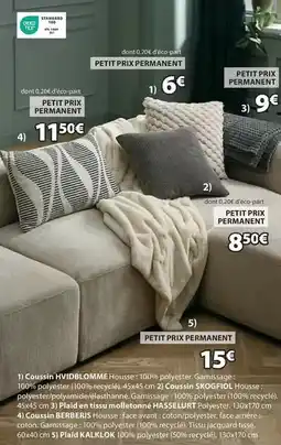 JYSK Coussin hvidblomme offre