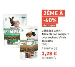 Tom&Co VERSELE LAGA Alimentation complète pour cochons d'inde ou lapins offre