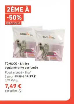 Tom&Co TOM&CO Litière agglomérante parfumée offre