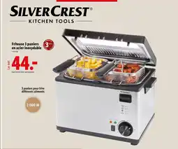 Lidl SILVERCREST Friteuse 3 paniers en acier inoxydable offre