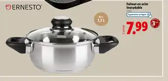 Lidl ERNESTO Faitout en acier inoxydable offre