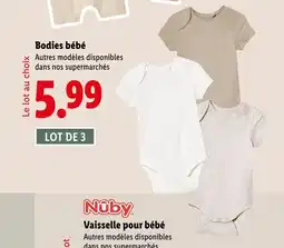 Lidl Bodies bébé offre