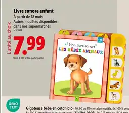 Lidl Livre sonore enfant offre