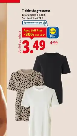 Lidl T-shirt de grossesse offre