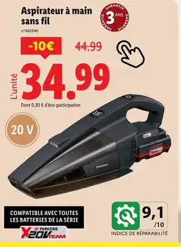 Lidl Aspirateur à main sans fil offre