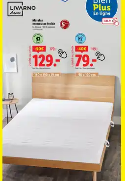 Lidl LIVARNO Matelas en mousse froide offre