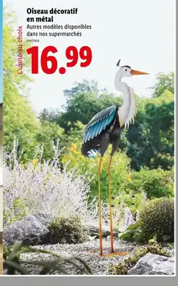 Lidl Oiseau décoratif en métal offre