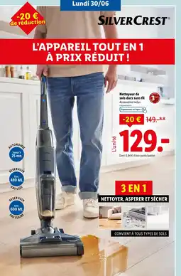 Lidl SILVERCREST Nettoyeur de sols durs sans fil offre