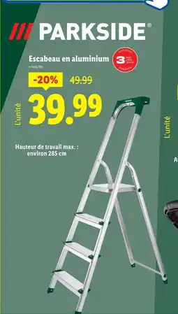 Lidl PARKSIDE Escabeau en aluminium offre