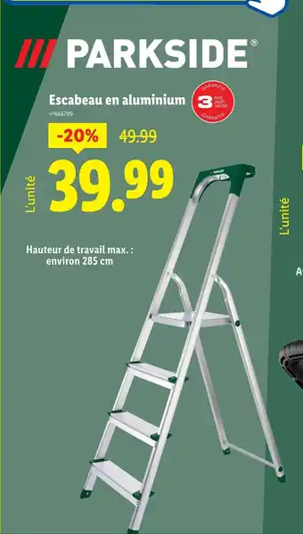 Lidl PARKSIDE Escabeau en aluminium offre