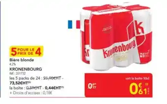 METRO KRONENBOURG Bière blonde offre