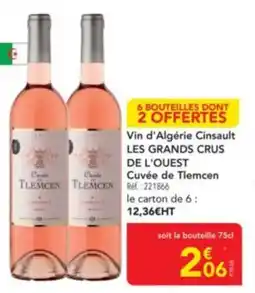 METRO LES GRANDS DE L'OUEST Vin d'Algérie offre