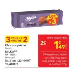 METRO MILKA Choco suprême offre