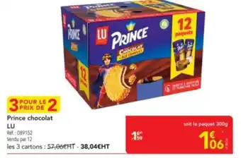 METRO LU Prince chocolat offre