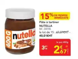 METRO NUTELLA Pâte à tartiner offre