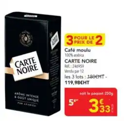 METRO CARTE NOIRE Café moulu offre