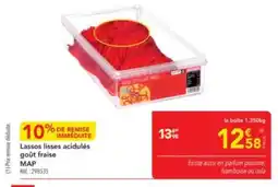 METRO MAP Lassos lisses acidulés goût fraise offre