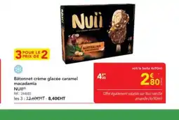 METRO NUII Bâtonnet crème glacée caramel macadamia offre