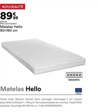 BUT Matelas Hello offre