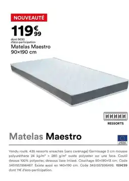 BUT Matelas Maestro offre