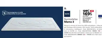 BUT Surmatelas Memo 3 offre