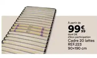 BUT Cadre 20 lattes offre