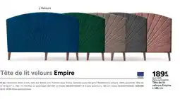 BUT Tête de lit velours Empire offre