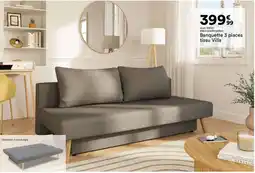 BUT Banquette 3 places tissu Villa offre